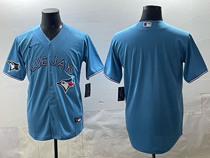 Men 2025 Toronto Blue Jays Blank Light Blue Game Nike MLB Jersey style 02
